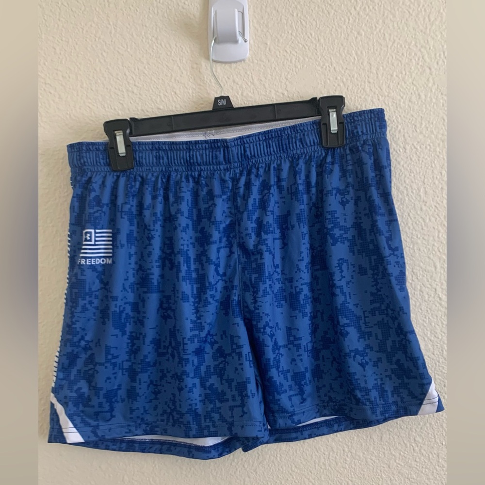 Under Armour Men's Digital Blue Athletic Shorts